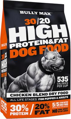 Bully Max 30/20 Adult High Protein & Fat Chicken Flavor Dry Dog Food, 15-lb bag
