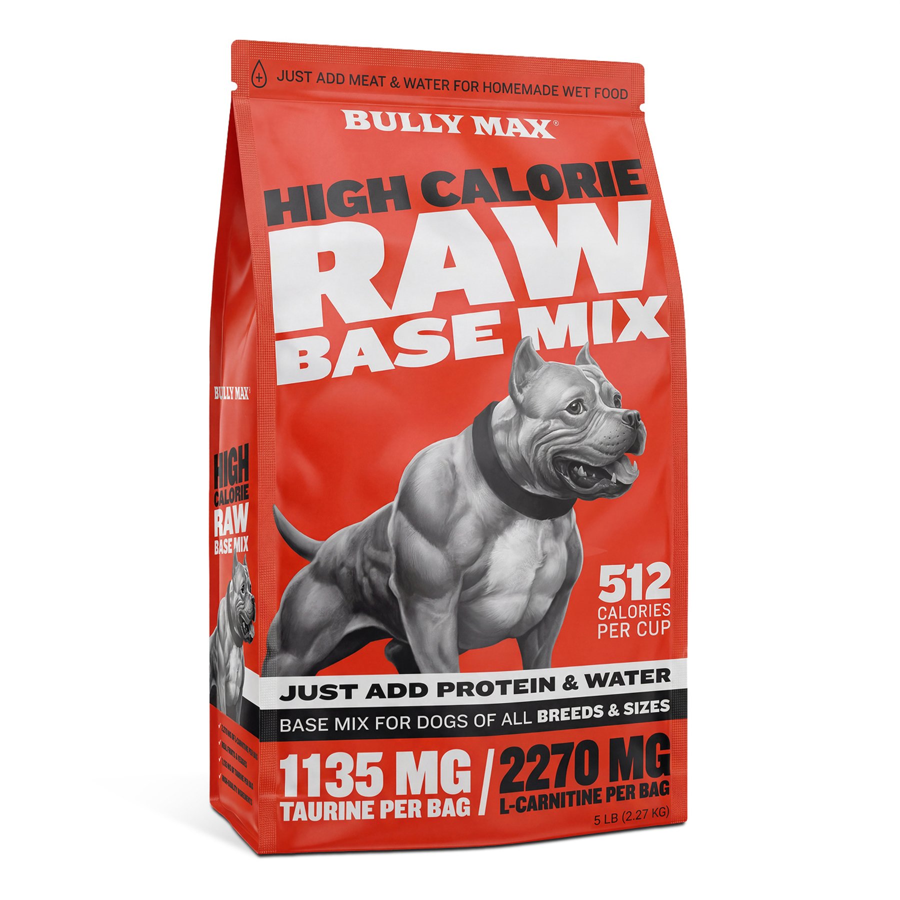 Bully Max High Calorie Raw Base Mix Fruits & Vegetables Dehydrated Dog Food, 5-lb bag