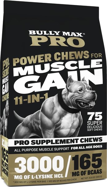 Supplements Max Bully Dog Food BULLY MAX Power Chews For Muscle