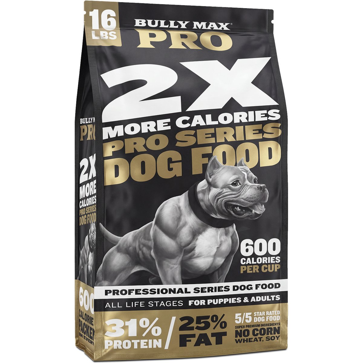 Bully Max Pro 2X High Calorie Chicken Dry Dog Food, 16-lb bag