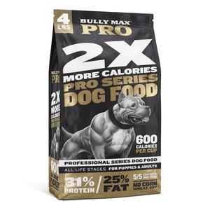 Bully Max Pro 2X High Calorie Chicken Dry Dog Food, 4-lb bag