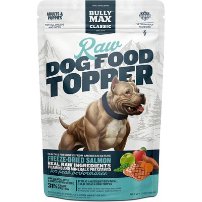 Bully Max Bully Max Salmon High Protein Freeze-Dried Raw Dog Food Topper, 7-oz pouch