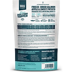 Bully Max Salmon High Protein Freeze-Dried Raw Dog Food Topper, 7-oz pouch