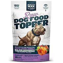 Bully Max Turkey High Protein Freeze-Dried Raw Dog Food Topper, 7-oz pouch slide 1 of 9