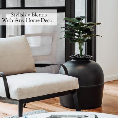 Show full view: Bundle & Bliss Secret Litter Box Hidden Cat Litter Box Plant, Matt Black slide 4 of 13