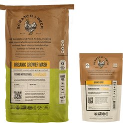 Bundle: Scratch and Peck Feeds Organic Chicken & Duck Feed 17% Grower Mash, 25-lb bag + Organic Herbs, 10-oz pouch slide 2 of 9