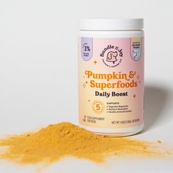 Bundle x Joy Pumpkin & Superfoods Daily Boost Powder Supplement for Dogs, 4.8-oz