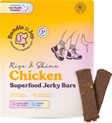 Bundle x Joy Rise & Shine Chicken Grain-Free Superfood Bars Jerky Dog Treats, 16-oz bag