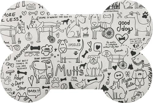 Show full view: Bungalow Flooring Adopt & Adore Placemat, Black, 18 x 27-in slide 1 of 7