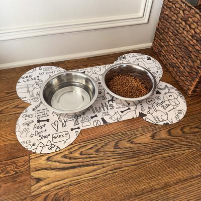 Show full view: Bungalow Flooring Adopt & Adore Placemat, Black, 18 x 27-in slide 2 of 7