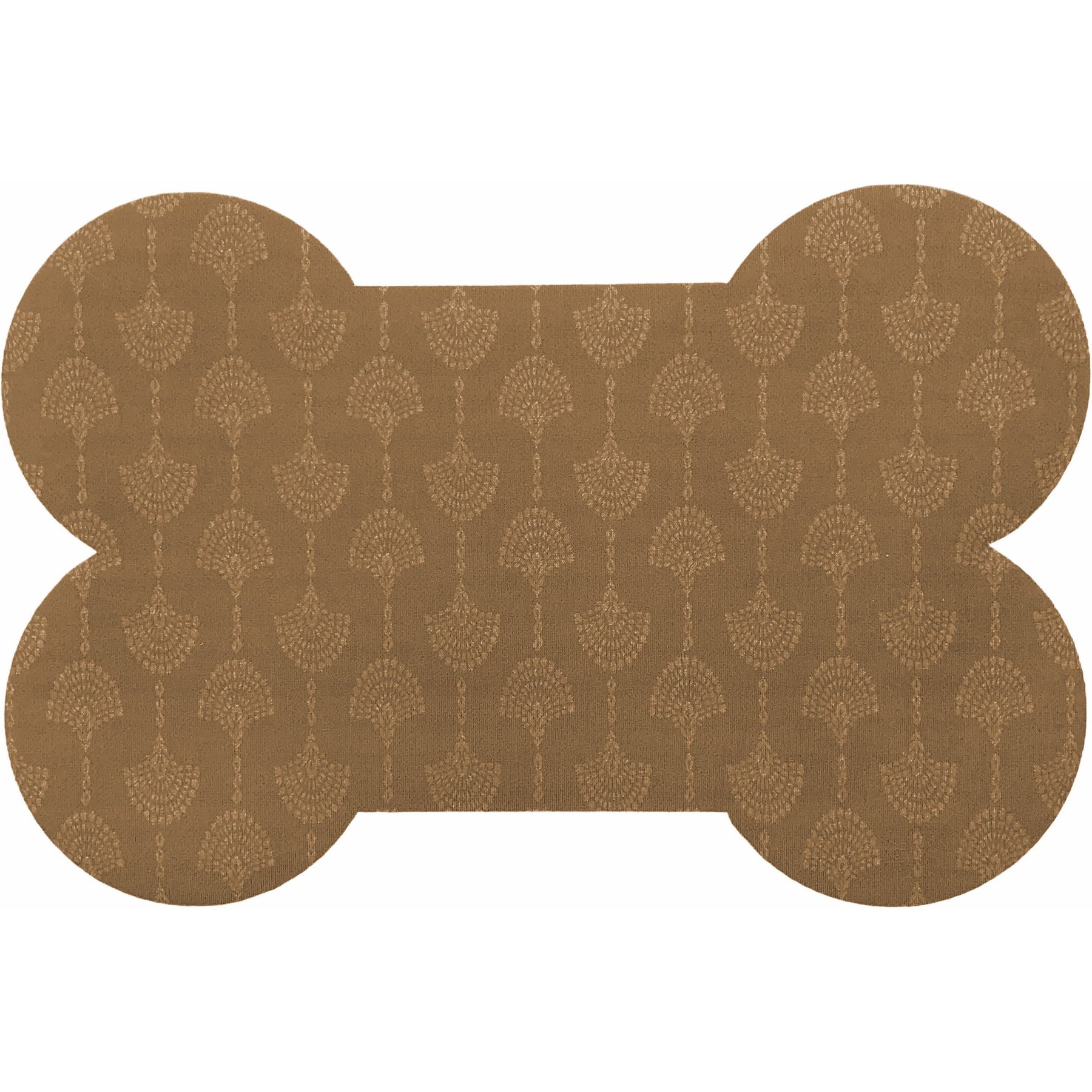 Bungalow Flooring Gentle Fans Placemat, Brown, 18 x 27-in