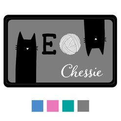 Bungalow Flooring Meow Personalized Floor Mat, 22 x 36, Gray