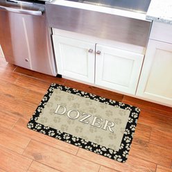 Bungalow Flooring Paw Border Personalized Floor Mat, 23 x 36, Black slide 2 of 3