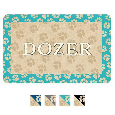 Show full view: Bungalow Flooring Paw Border Personalized Floor Mat, 23 x 36, Green slide 1 of 3