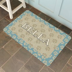 Bungalow Flooring Paw Border Personalized Floor Mat, 23 x 36, Green slide 2 of 3