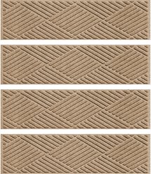 Bungalow Flooring WaterHog Diamonds Stair Treads, 4 count, Camel slide 2 of 4