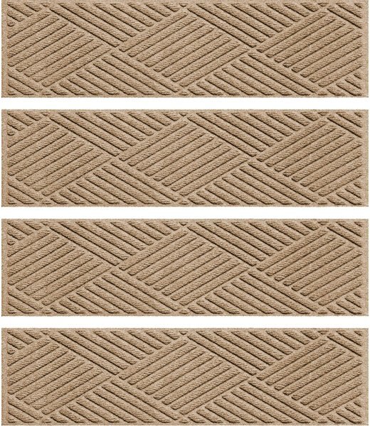 Bungalow Flooring WaterHog Diamonds Stair Treads, 4 count