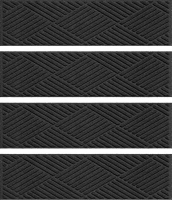 Show full view: Bungalow Flooring WaterHog Diamonds Stair Treads, 4 count, Charcoal slide 2 of 5