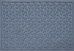 Bungalow Flooring Waterhog Dog Bone Dog Dinner Mat, Bluestone, 27 x 18-in