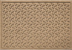 Bungalow Flooring Waterhog Dog Bone Dog Dinner Mat, Camel, 27 x 18-in