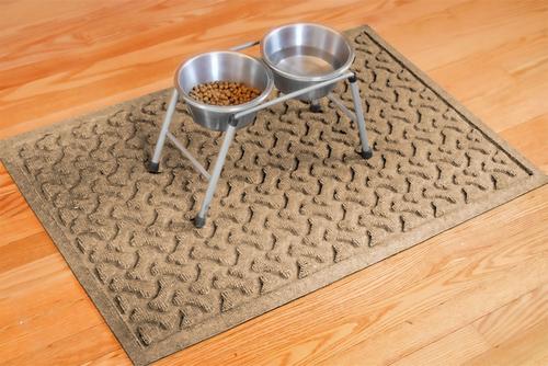 Show full view: Bungalow Flooring Waterhog Dog Bone Dog Dinner Mat, Camel, 27 x 18-in slide 3 of 9