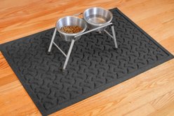 Bungalow Flooring Waterhog Dog Bone Dog Dinner Mat, Charcoal, 27 x 18-in slide 2 of 7