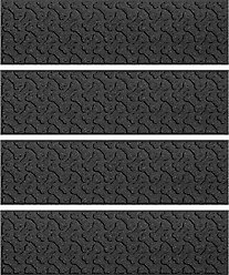 Bungalow Flooring Waterhog Dog Bone Stair Tread, 4 count, Charcoal slide 2 of 4