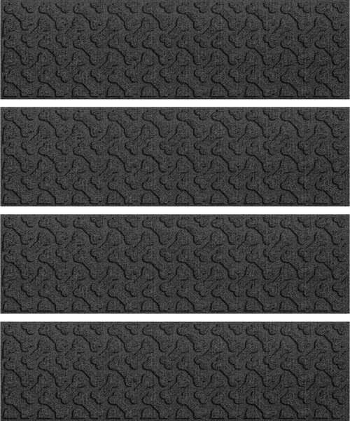 Bungalow Flooring Waterhog Dog Bone Stair Tread, 4 count