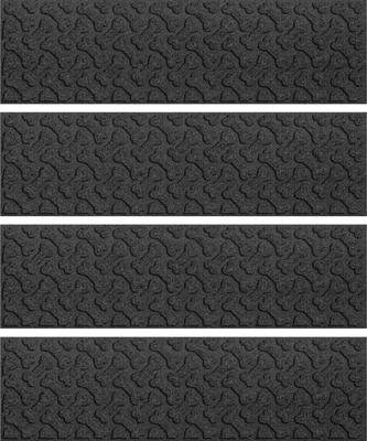 Show full view: Bungalow Flooring Waterhog Dog Bone Stair Tread, 4 count, Charcoal slide 2 of 5