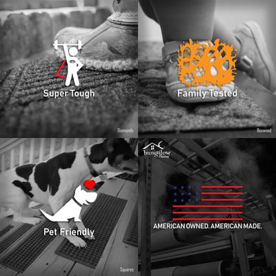 Show full view: Bungalow Flooring Waterhog Dog Bone Stair Tread, 4 count, Charcoal slide 4 of 5