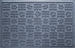 Bungalow Flooring Waterhog Dog Paw Squares Floor Mat, 35 x 23-in, Bluestone