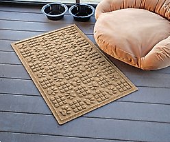 Bungalow Flooring Waterhog Dog Paw Squares Floor Mat, 35 x 23-in, Camel slide 2 of 7