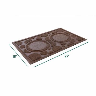 Show full view: Bungalow Flooring Waterhog Dots Dog Dinner Mat, 27 x 18-in, Dark Brown slide 5 of 12