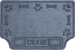 Bungalow Flooring Waterhog Drool Hog Dog Bone Personalized Dog Placemat, Bluestone, 27 x 18-in