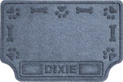 Bungalow Flooring Waterhog Drool Hog Dog Bone Personalized Dog Placemat, Bluestone, 33 x 22-in