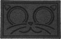 Bungalow Flooring WaterHog Kitty Face Cat Placemat, 12x18-in, Charcoal