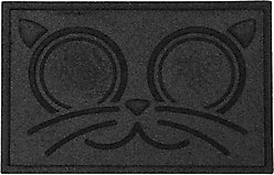 Bungalow Flooring WaterHog Kitty Face Cat Placemat, 20x30-in, Charcoal