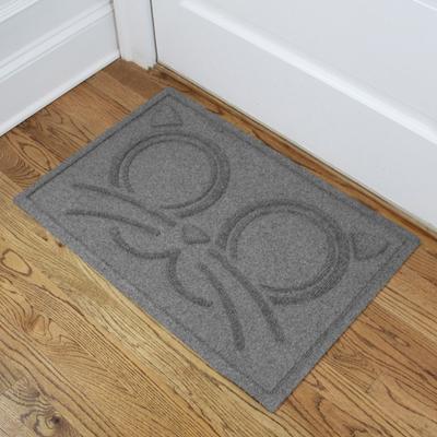 Show full view: Bungalow Flooring WaterHog Kitty Face Cat Placemat, 20x30-in, Medium Gray slide 2 of 6