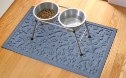 Bungalow Flooring Waterhog Paws & Bones Dog Dinner Mat, Bluestone, 28 x 18-in slide 2 of 2