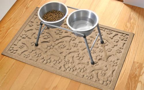 Show full view: Bungalow Flooring Waterhog Paws & Bones Dog Dinner Mat, Camel, 28 x 18-in slide 3 of 6