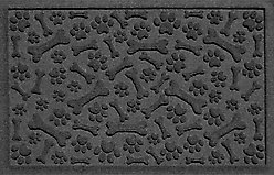 Bungalow Flooring Waterhog Paws & Bones Dog Dinner Mat, Charcoal, 35 x 23-in