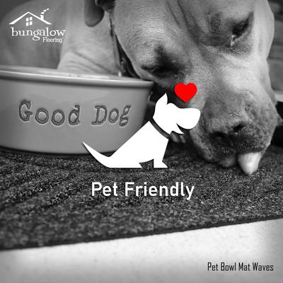 Show full view: Bungalow Flooring Waterhog Paws & Bones Personalized Dog Placemat, Medium Gray, 28 x 18-in slide 3 of 10