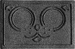 Bungalow Flooring WaterHog Puppy Face Dog Placemat, 12x18-in, Charcoal