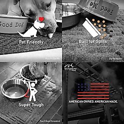 Bungalow Flooring WaterHog Puppy Face Dog Placemat, 12x18-in, Charcoal slide 2 of 7
