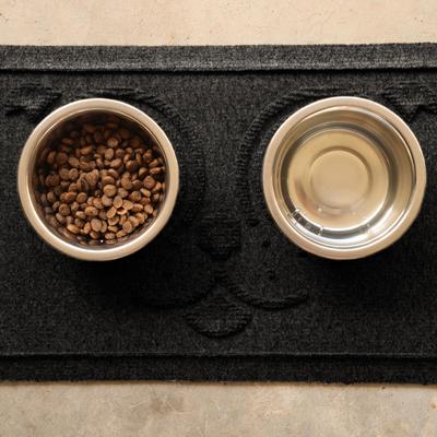 Show full view: Bungalow Flooring WaterHog Puppy Face Dog Placemat, 12x18-in, Charcoal slide 2 of 8