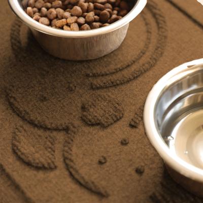 Show full view: Bungalow Flooring WaterHog Puppy Face Dog Placemat, 12x18-in, Dark Brown slide 3 of 8