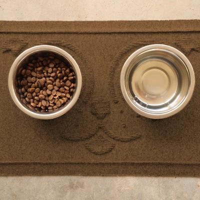 Show full view: Bungalow Flooring WaterHog Puppy Face Dog Placemat, 12x18-in, Dark Brown slide 2 of 8