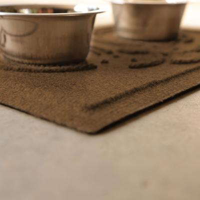 Show full view: Bungalow Flooring WaterHog Puppy Face Dog Placemat, 12x18-in, Dark Brown slide 5 of 8