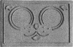 Bungalow Flooring WaterHog Puppy Face Dog Placemat, 12x18-in, Medium Gray