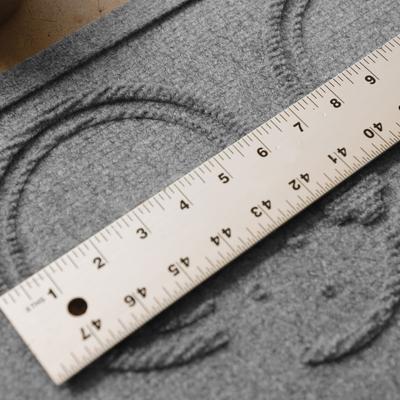 Show full view: Bungalow Flooring WaterHog Puppy Face Dog Placemat, 12x18-in, Medium Gray slide 6 of 8